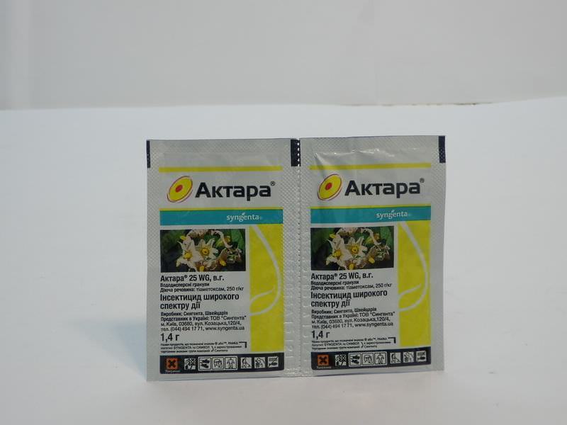 Актара – инсектицид нового поколения создан на основе тиаметоксама — синтетического вещества обширного спектра воздействия