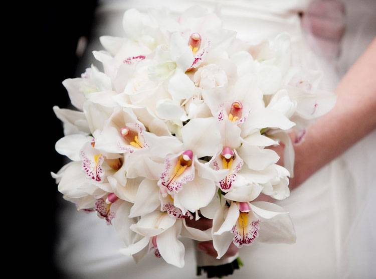 Свадебный букет орхидеи
