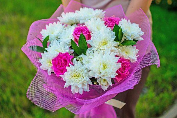 Букет цветов хризантемы